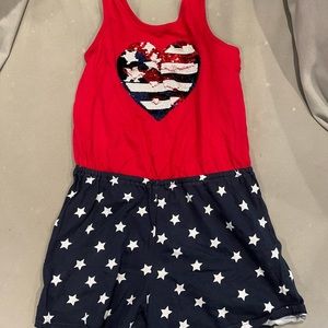 Super cute girls size 10/12 romper. Children’s place. Perfect for July 4th